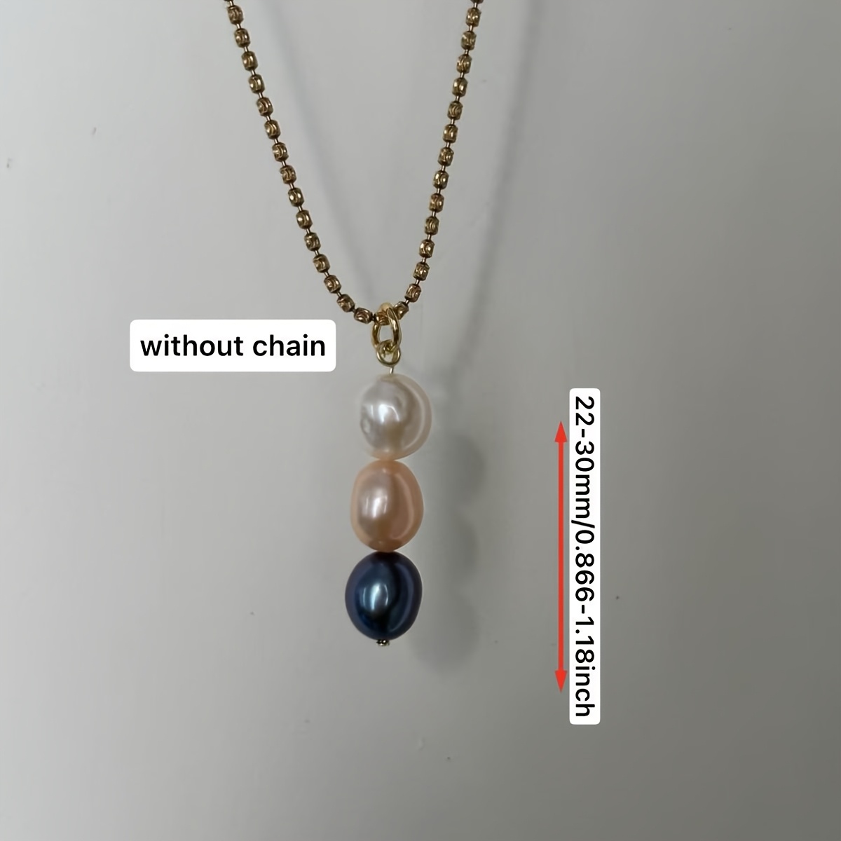 Natural Freshwater Pearls Necklace Pendant, Irregular Shape